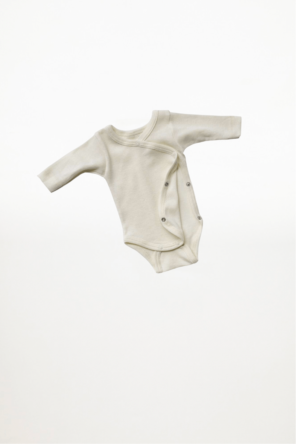 Engel - Baby Organic Wool/Silk Long Sleeved Bodysuit - Natural - Ensemble Studios
