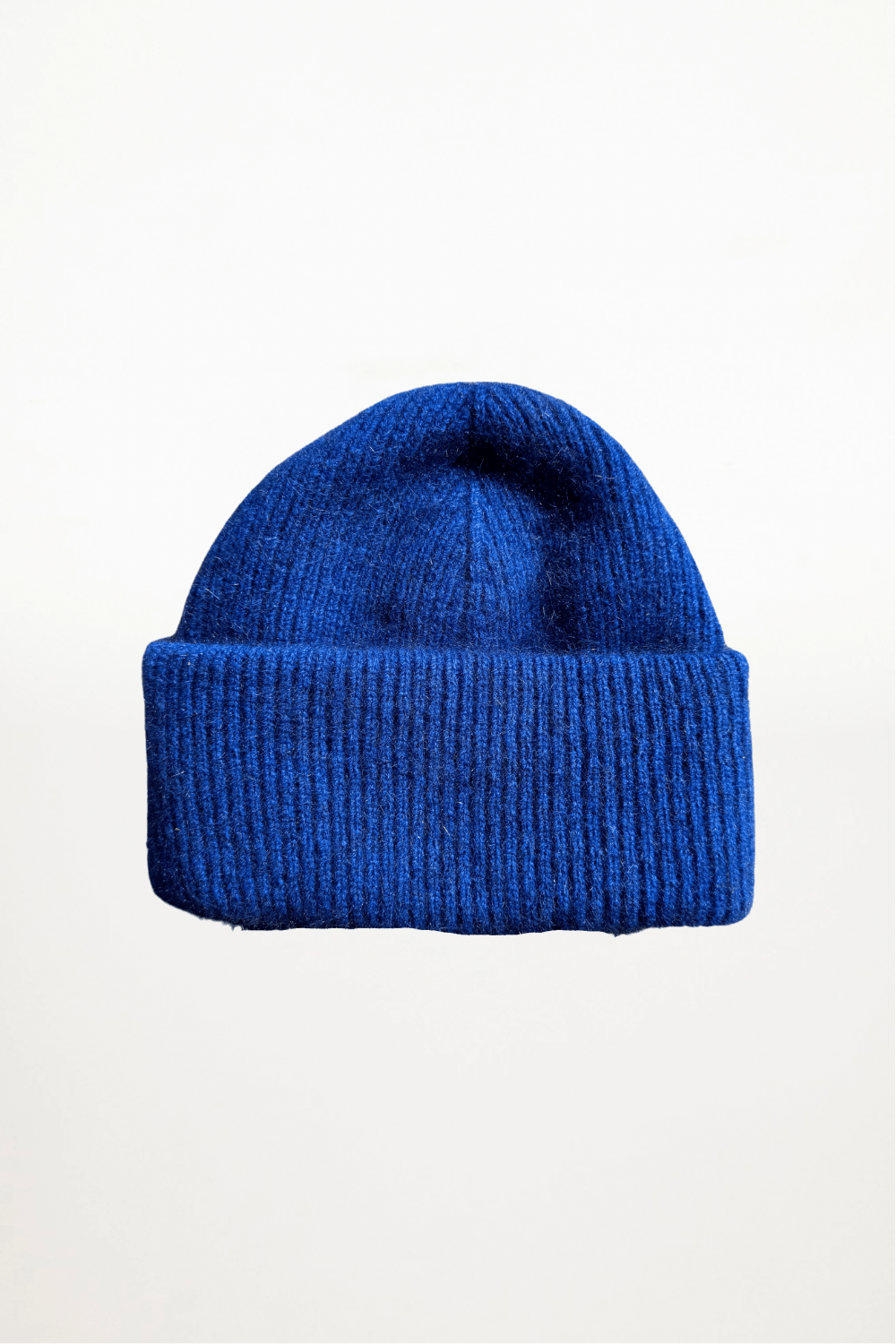 Possum Merino Fine Rib Beanie - Cobalt - Ensemble Studios