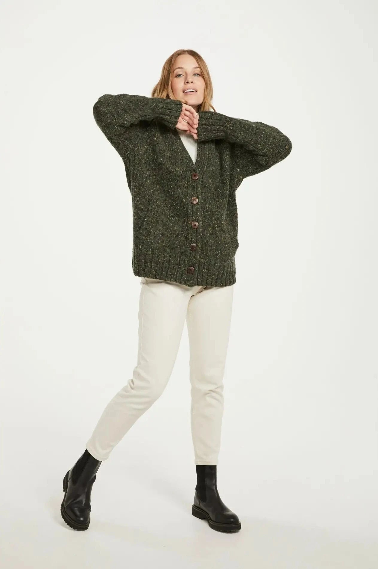 Preorder - 100% Donegal Tweed Cardigan - All Colours - Ensemble Studios