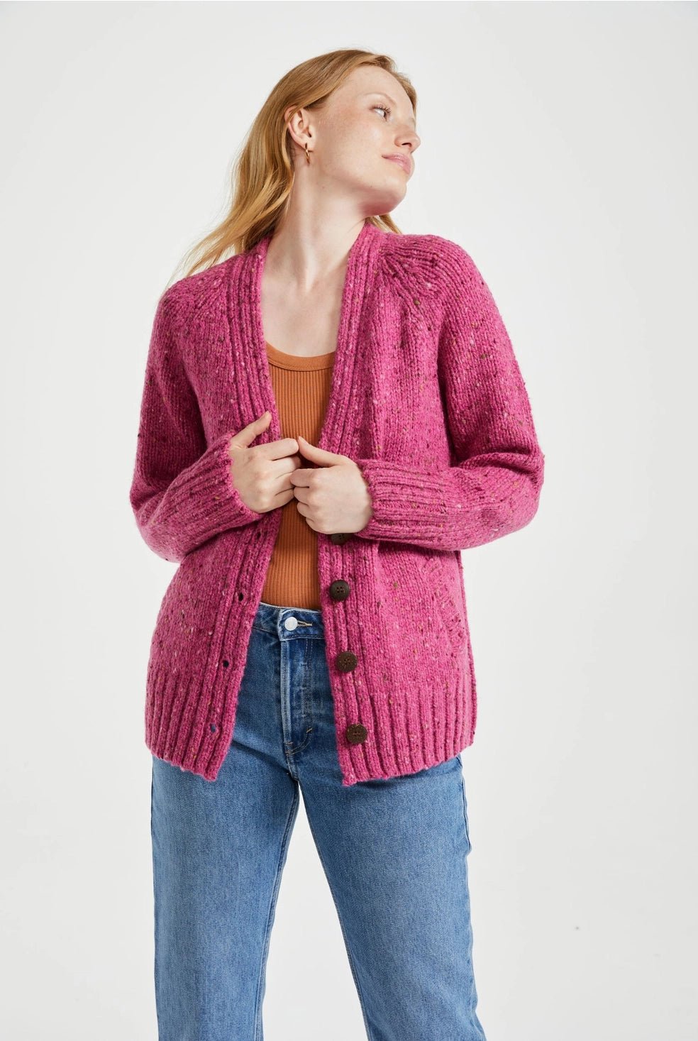 Preorder - 100% Donegal Tweed Cardigan - All Colours - Ensemble Studios