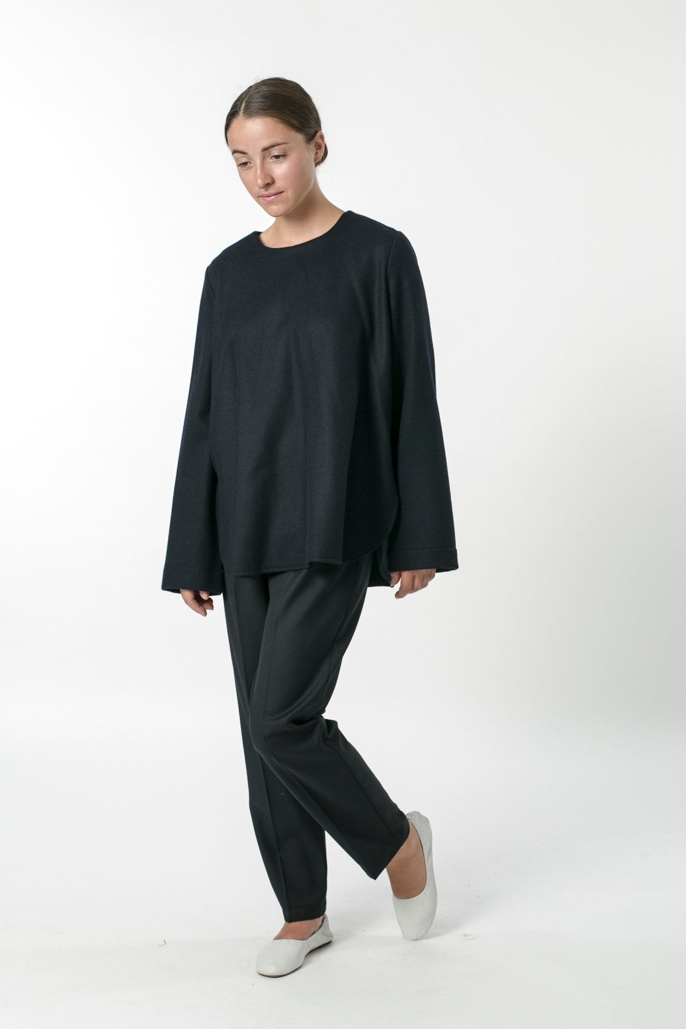 Australian Wool Melton Smock Top - Ensemble Studios