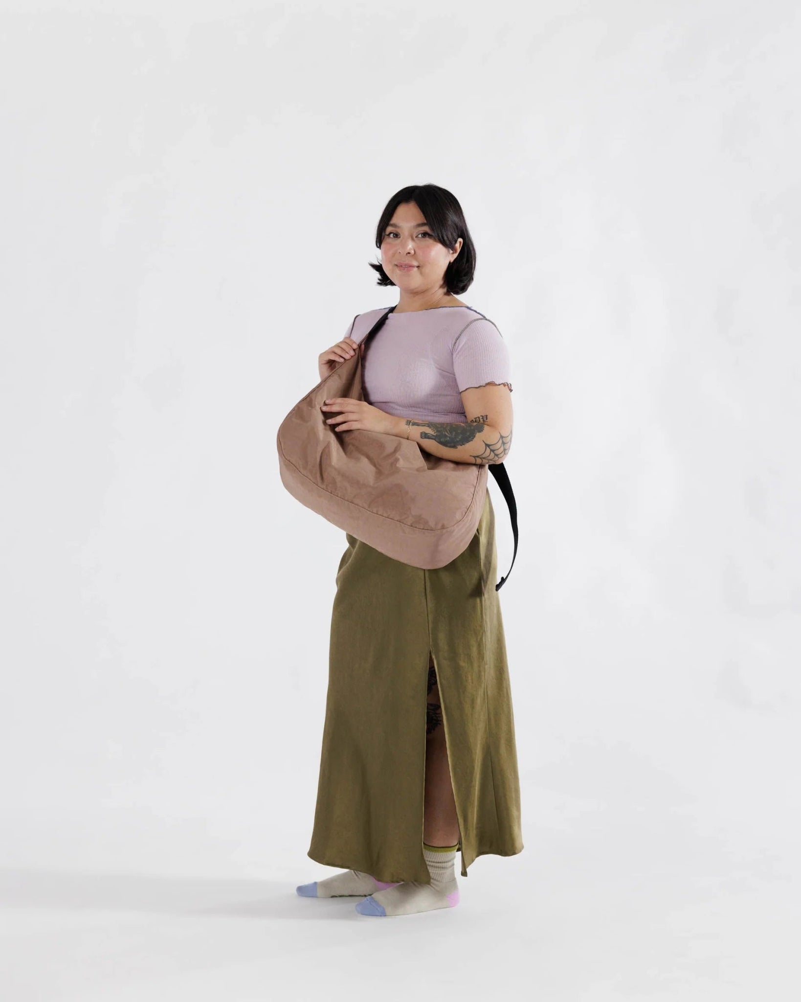 Baggu - Large Nylon Crescent Bag - Cocoa - Ensemble Studios