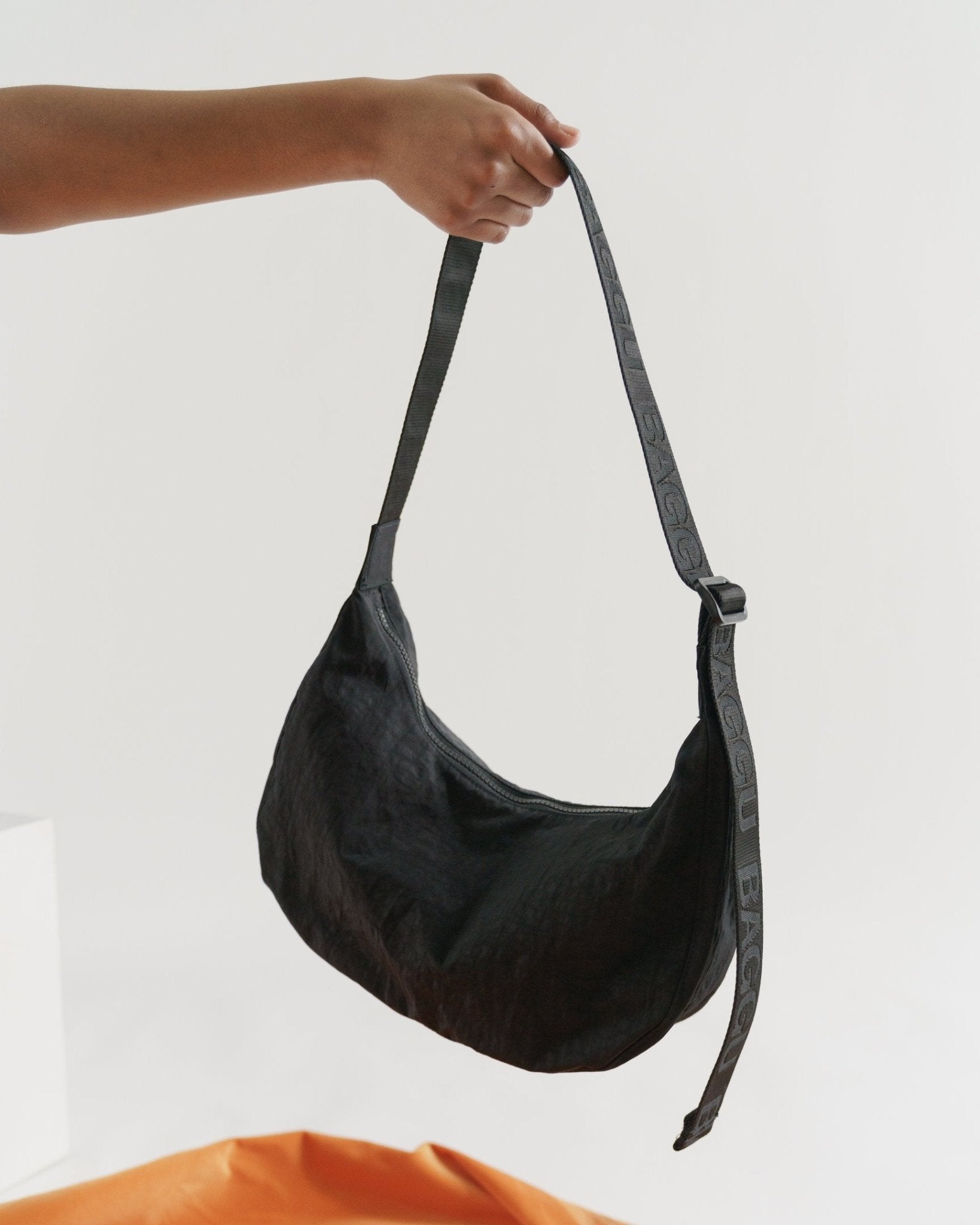 Baggu - Medium Nylon Crescent Bag - Black - Ensemble Studios