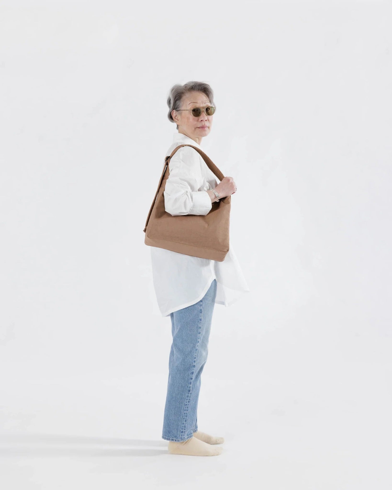 Baggu - Nylon Shoulder Bag - Cocoa - Ensemble Studios