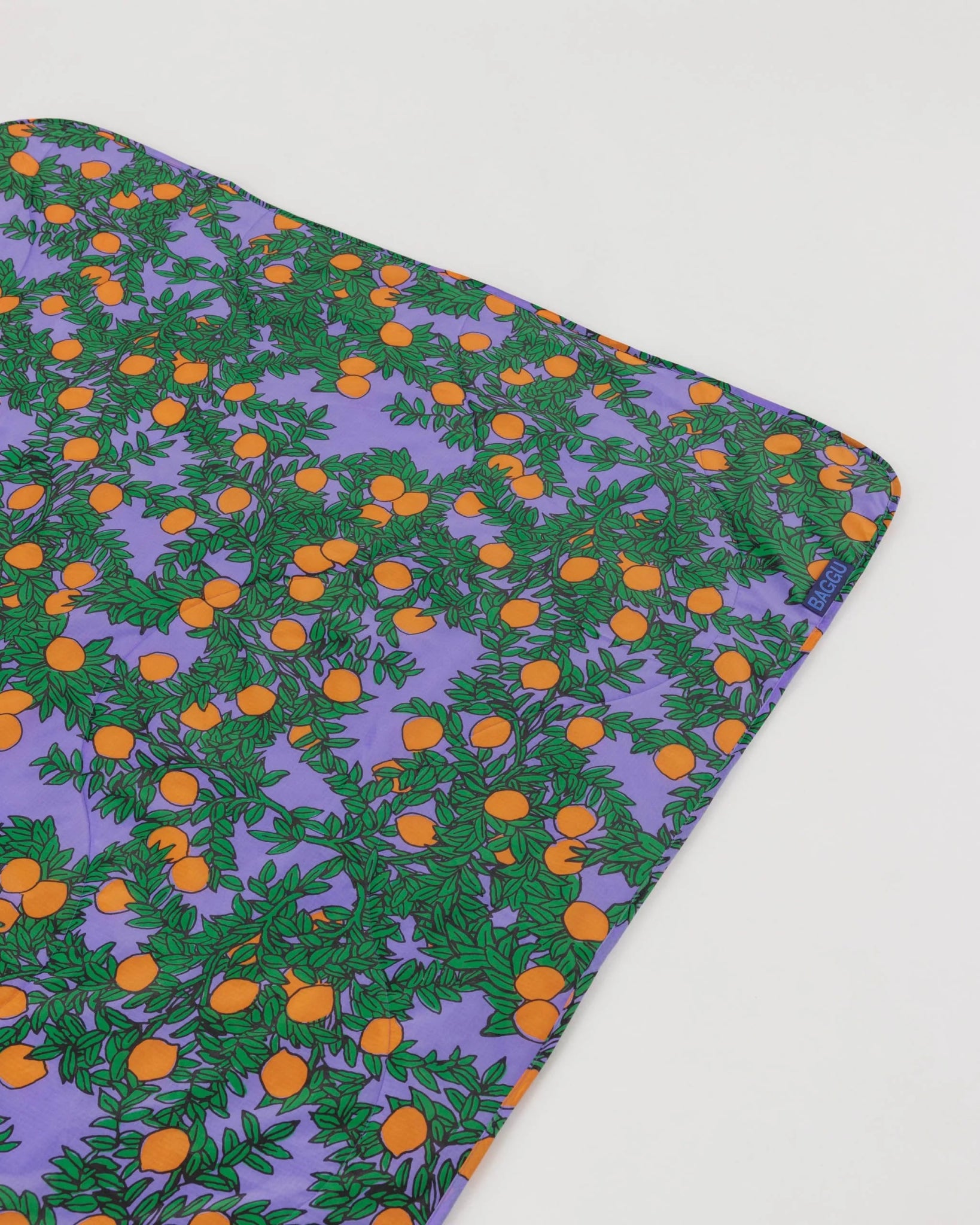 Baggu - Puffy Picnic Blanket - Orange Tree Periwinkle - Ensemble Studios