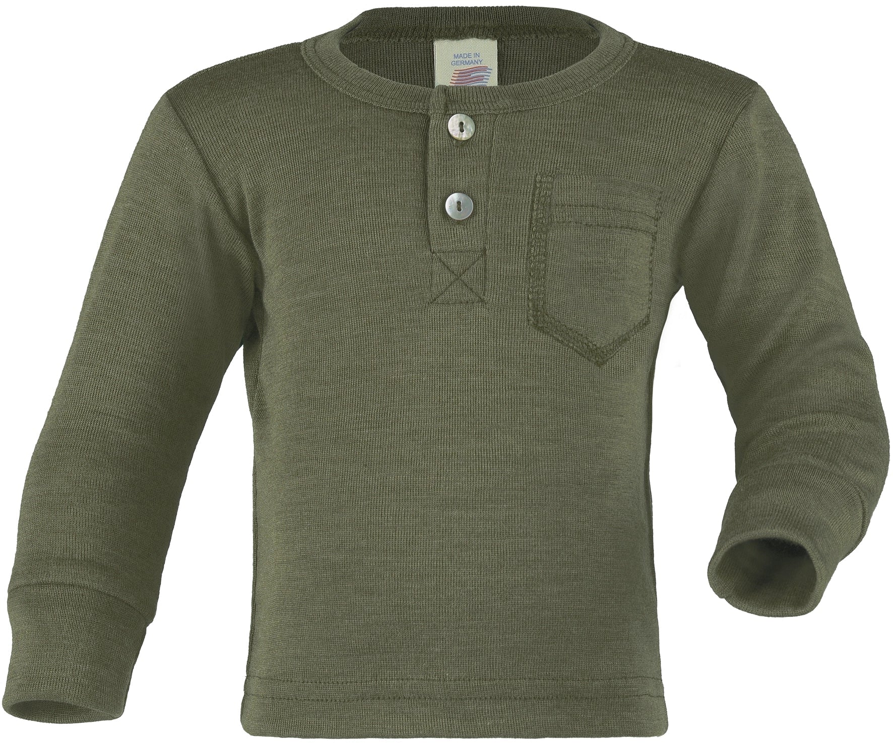 Engel - Baby Wool Silk Long Sleeve - Olive - Ensemble Studios