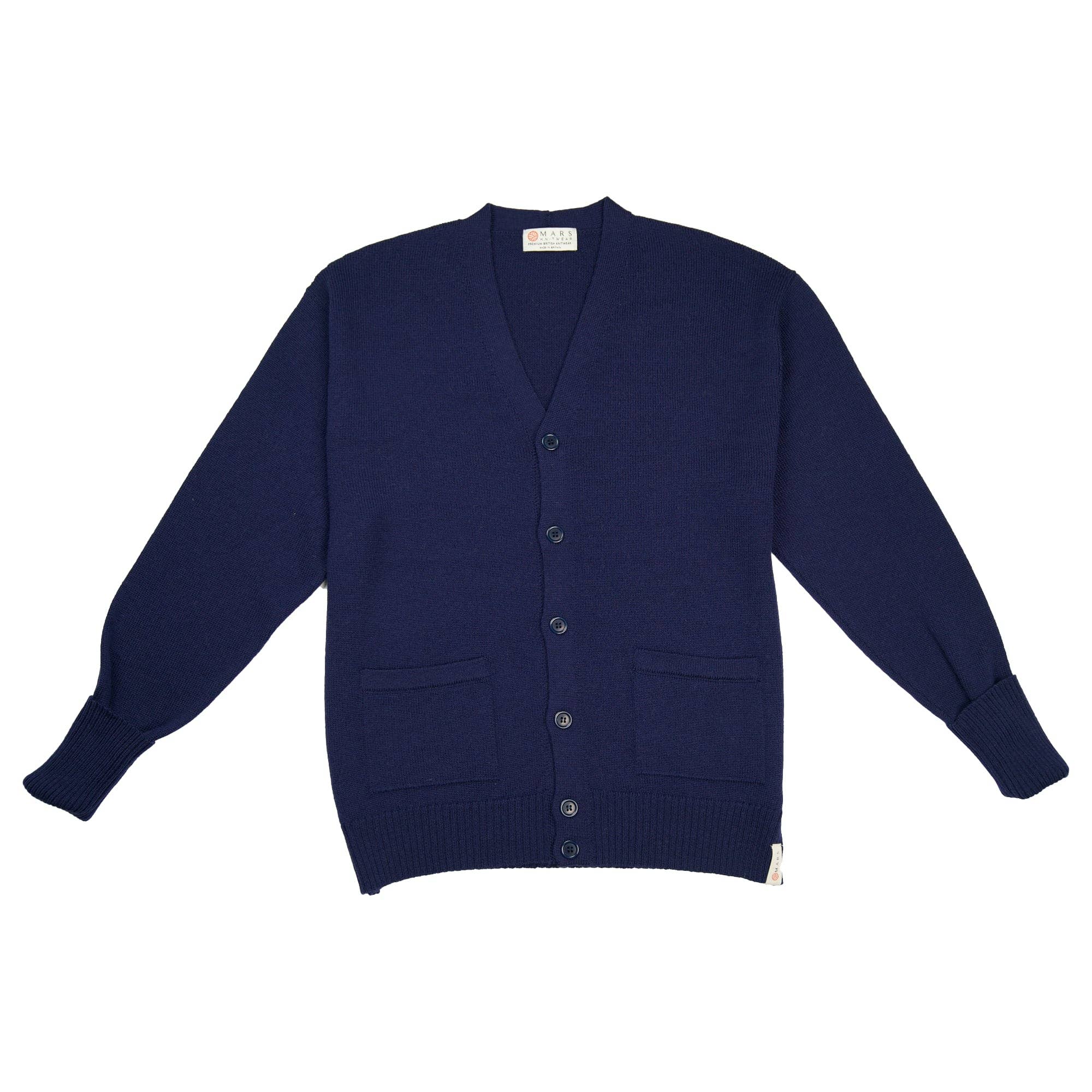 Mars Knitwear - Merino Wool Signature Cardigan - Navy - Ensemble Studios