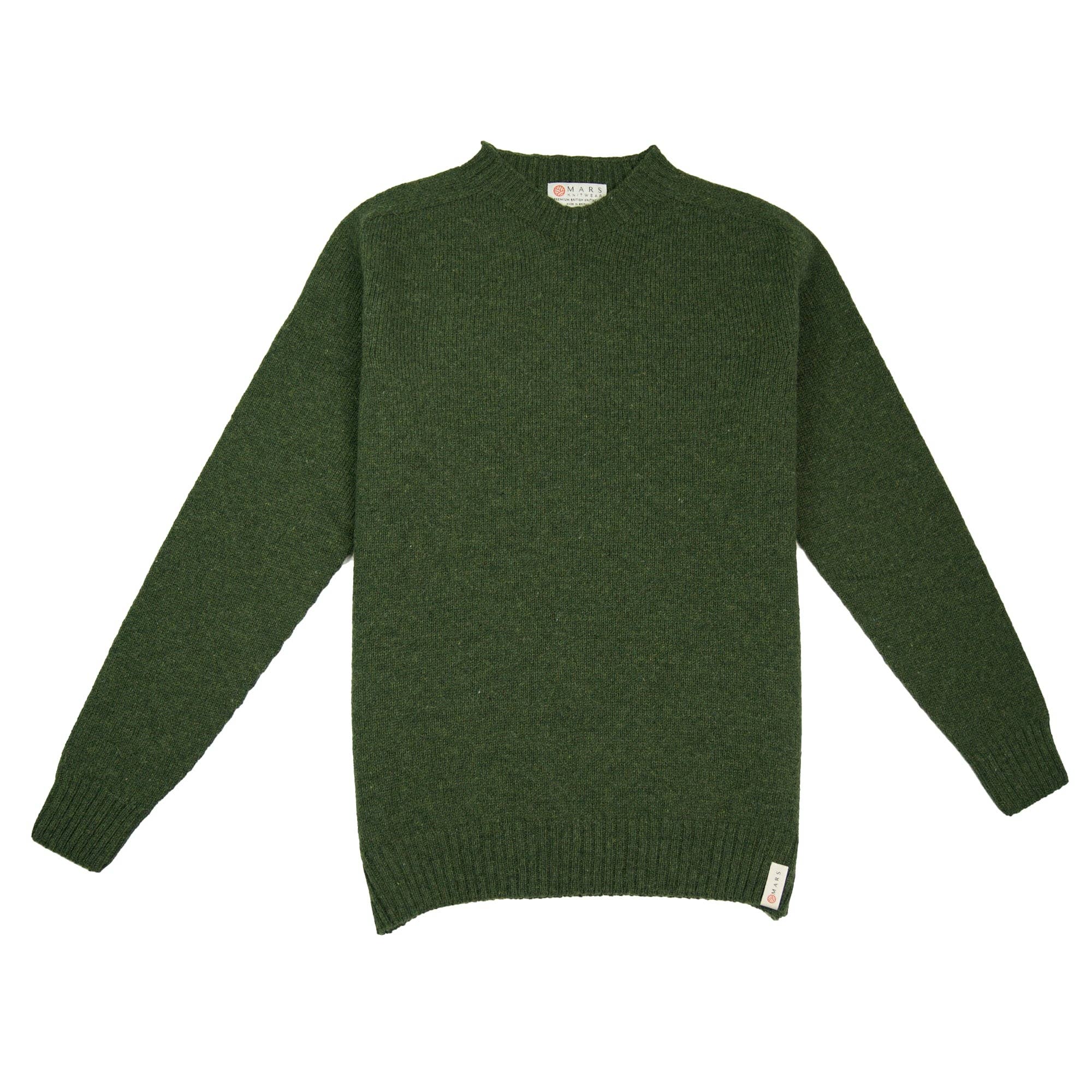 Mars Knitwear - Supersoft Seamless Crew - Green Melange - Ensemble Studios