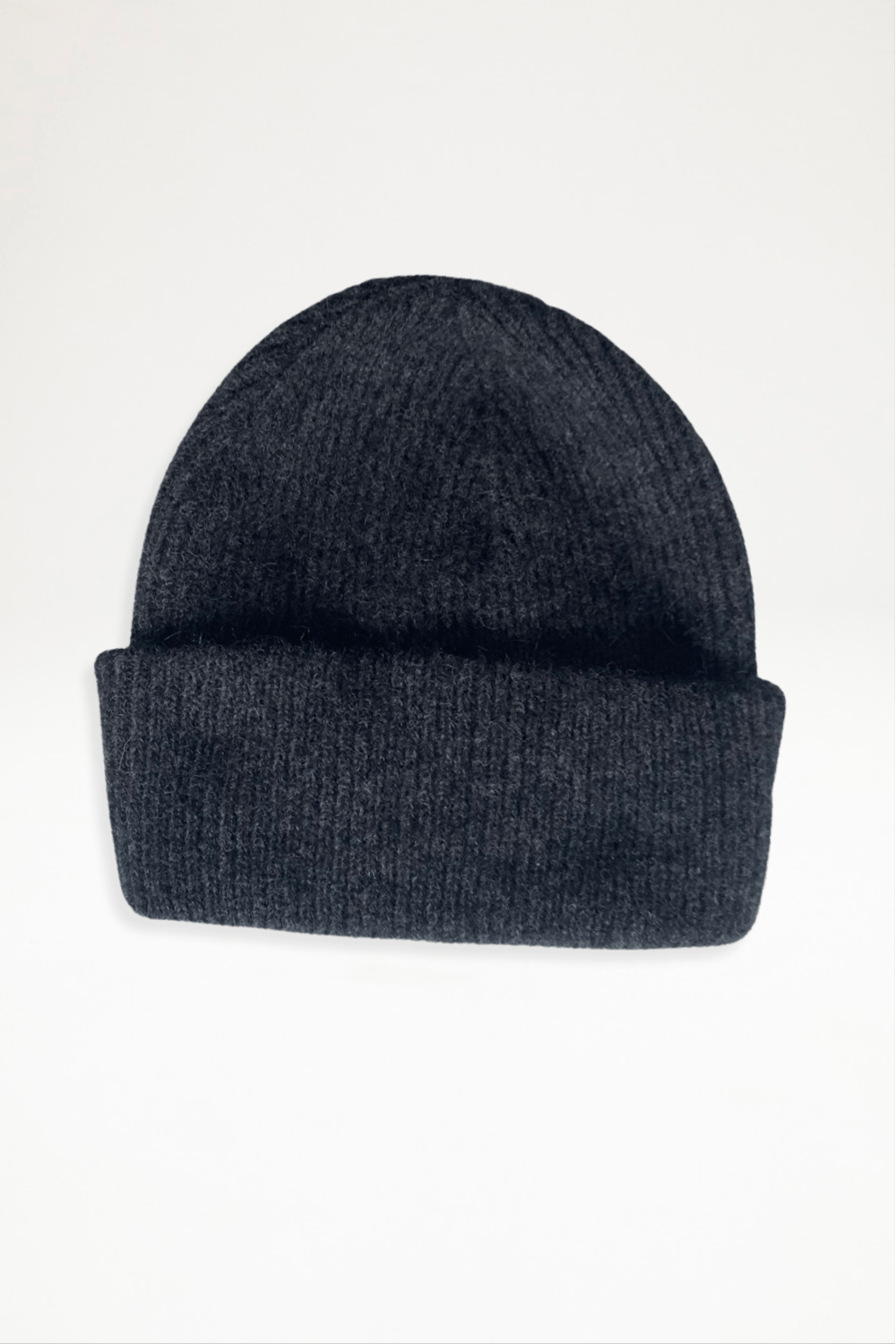 Possum Merino Fine Rib Beanie - Charcoal - Ensemble Studios