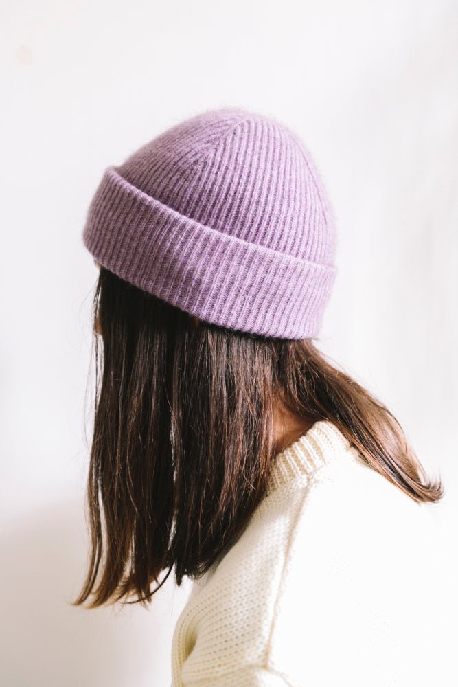 Possum Merino Fine Rib Beanie - Heather - Ensemble Studios