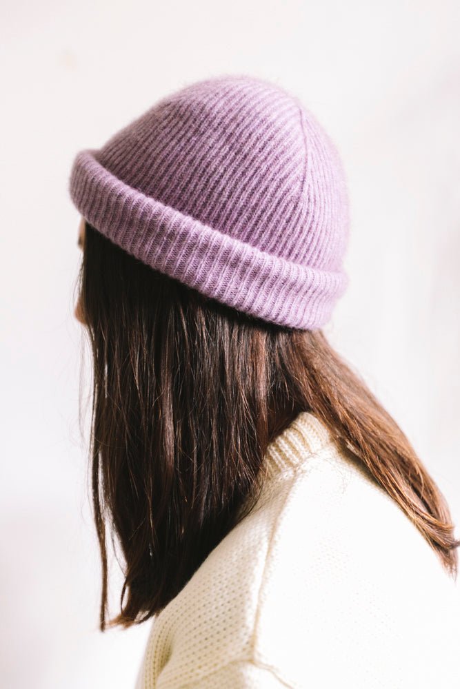 Possum Merino Fine Rib Beanie - Heather - Ensemble Studios